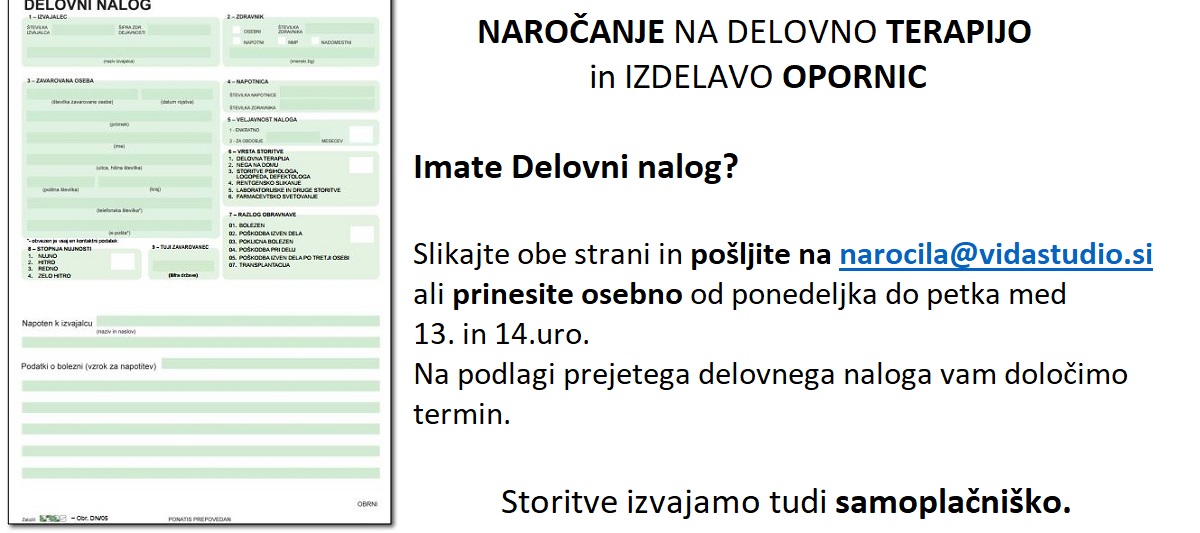Naročanje na terapijo in opornice